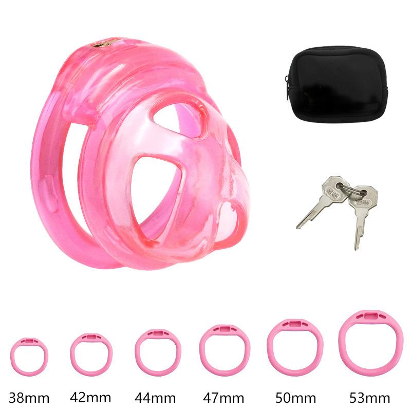 Male Soft Spiked Chastity Cage with 4 Size Silicone Rings Penis Restraint Lock Sissy Cock Cage Urethral Chastity Adult Sex Toys