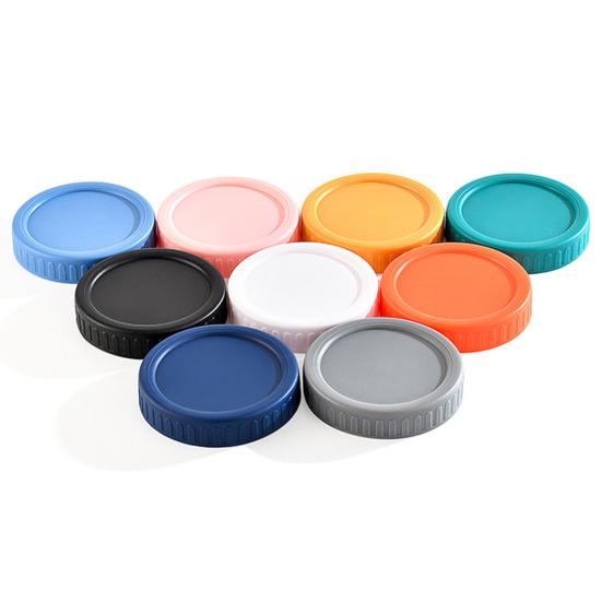 10Pcs 86MM Wide Mouth Jar Lid Silicone Seal Airtight Food Grade BPA Free Heavy Duty Leak-proof Colorful Universal Round Cup Can Cover