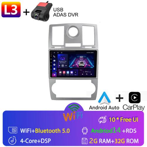 Автомобильное радио Android 13 Carplay для CHRYSLER 300C 2004 - 2011 GPS-навигация Android Auto Stereo BT Wifi Видео Bluetooth