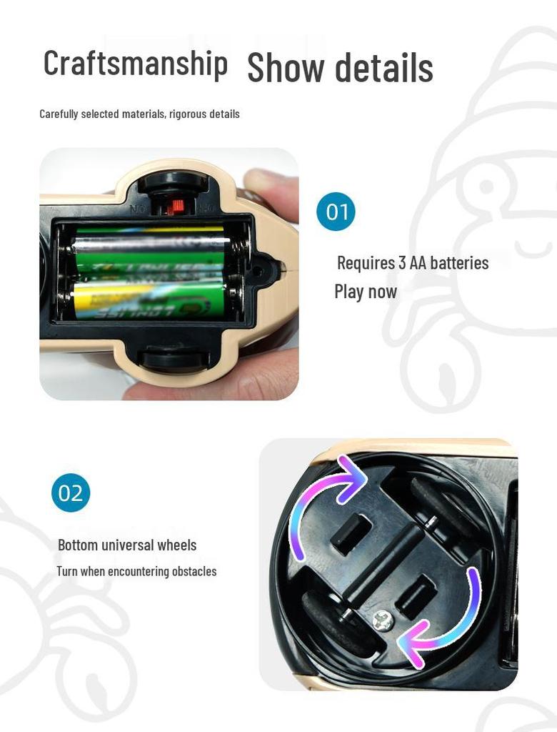 Электрическая красочная игрушка рак-отшельник с музыкой и световой проекцией