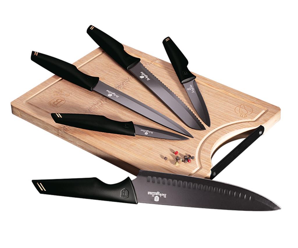 Set Of 5 Kitchen Knives With Board Berlinger Haus Bh-2708