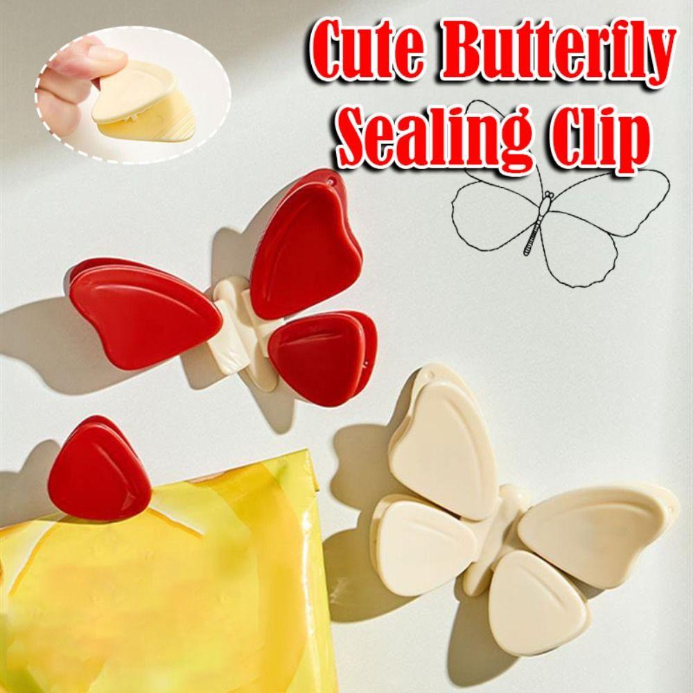 Милые клипсы для запечатывания продуктов в виде бабочек, многоразовые клипсы для пакетов со снеками, новая клипса для запечатывания, кухонный гаджет