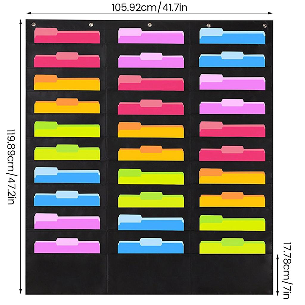 Подвесная сумка для хранения документов с 20/30 карманами, большая вместимость, складной держатель для файлов, каскадный тканевый органайзер для офиса
