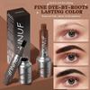 Карандаш для бровей Wild Brows Velvet 3D Eyebrows Dye Крем для бровей Большая головка кисти Стойкий черный коричневый гель для бровей Макияж