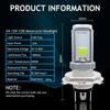 1 шт. H4 LED Мото H6 BA20D LED Лампы Мотоциклетной Фары 2 Стороны COB Белый 6000K Ближний Дальний Свет Аксессуары для Скутера Противотуманные Фары 12В