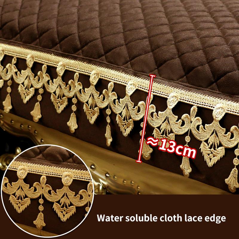 European Quilted Sofa Cover Luxury Fall Winter Non-slip Universal Living Room Couch Cushion Thicken Sofa Towel Decor Slipcover