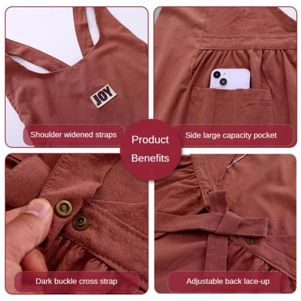Soft Princess Style Apron Breathable Cooking Apron Barista Work Uniform Kitchen Apron Outdoor