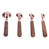 4pcs Rose Gold Measuring Cup with Scale Stainless Steel Measuring Spoon for Home Kitchen