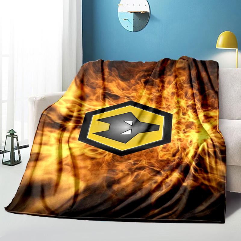 Wolves Team Emblem Printed Throws Blanket Soft Flannel Blankets for Couch Bed Gifts for Men Women Picnic blanket Christmas gifts