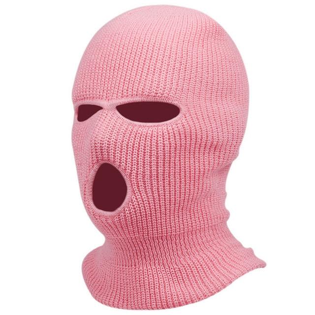 1Pc Embroidery Balaclava Face Mask 3-Hole for Cold Weather Winter Ski Mask for Men and Women Thermal Cycling Mask Christmas Gift