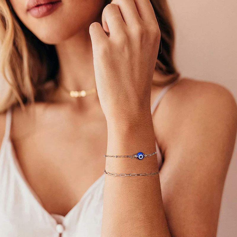 Благословенный браслет от сглаза для женщин, счастливый медный браслет на запястье с глазом дьявола, подарок, ювелирное изделие в подарок