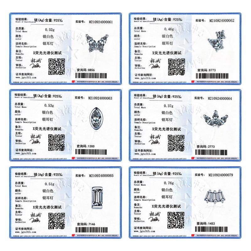 Modian 1 Piece Gold Geometric Shape Stud Earring 925 Silver Sparkling Clear CZ Earrings For Women Collocation Jewelry