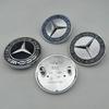CSA1 3D Mercedes-Benz Star Hood Emblem 57mm with 2 Pins Front Bonnet Badge for GLA CLA CLS A45 C63 Car Accessory