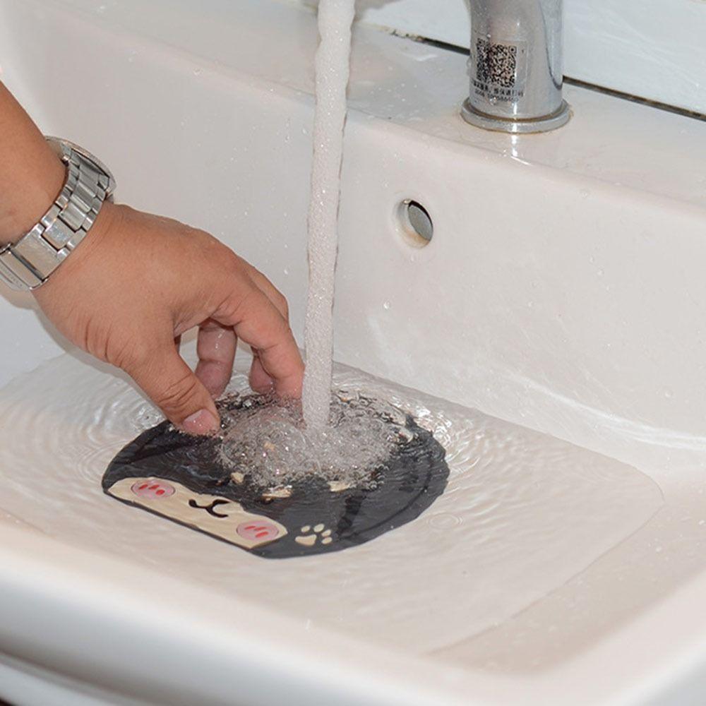 Anti Odor Sewer Floor Drain Cover Cartoon Animal Sewer Sealing Silicone Mat for Bathroom&Kitchen