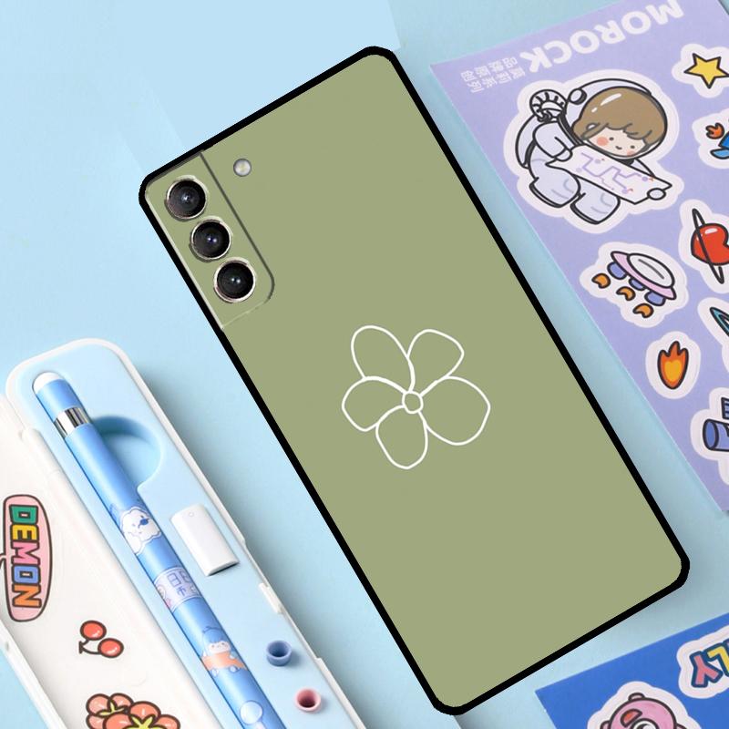Эстетичный чехол цвета шалфея для Samsung Galaxy S23 S22 S21 Ultra S20 FE S9 S10 Note 10 Plus Note 20 Ultra с полной защитой