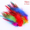 8-15Cm Natural Feathers White Mix Colors Turkey Plume For Crafts Dream Catcher Making Carnival Decor Easter Black Blue Plumas