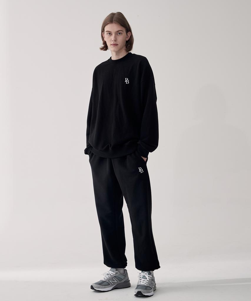 PAPERBOY [Set] Pb Logo Sweatshirt & Sweatpants Setup - Black