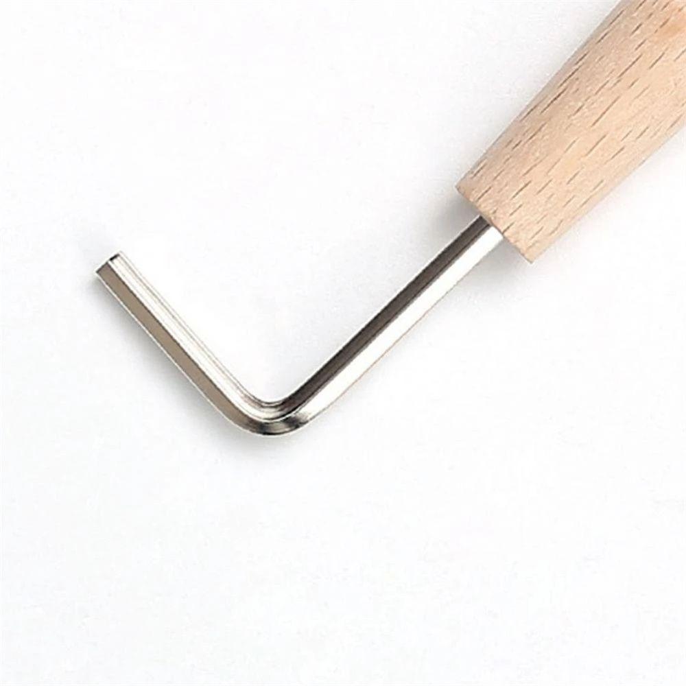 Wooden Handle Guitar Neck Guitar Tool Hex Wrench With Allen Key Guitar Wrench Curvature Of Guitar