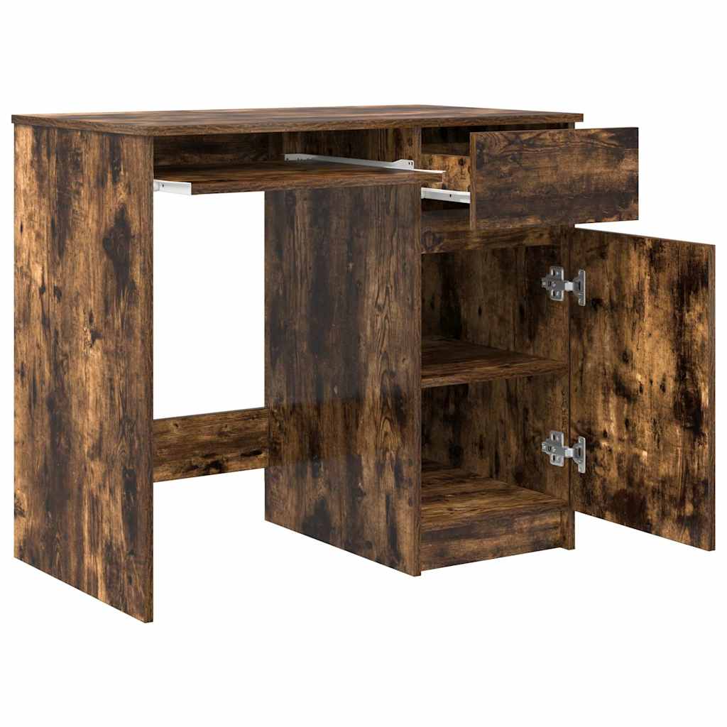 Smoked Oak Desk 86 x 49 x 76 cm Engineered Wood