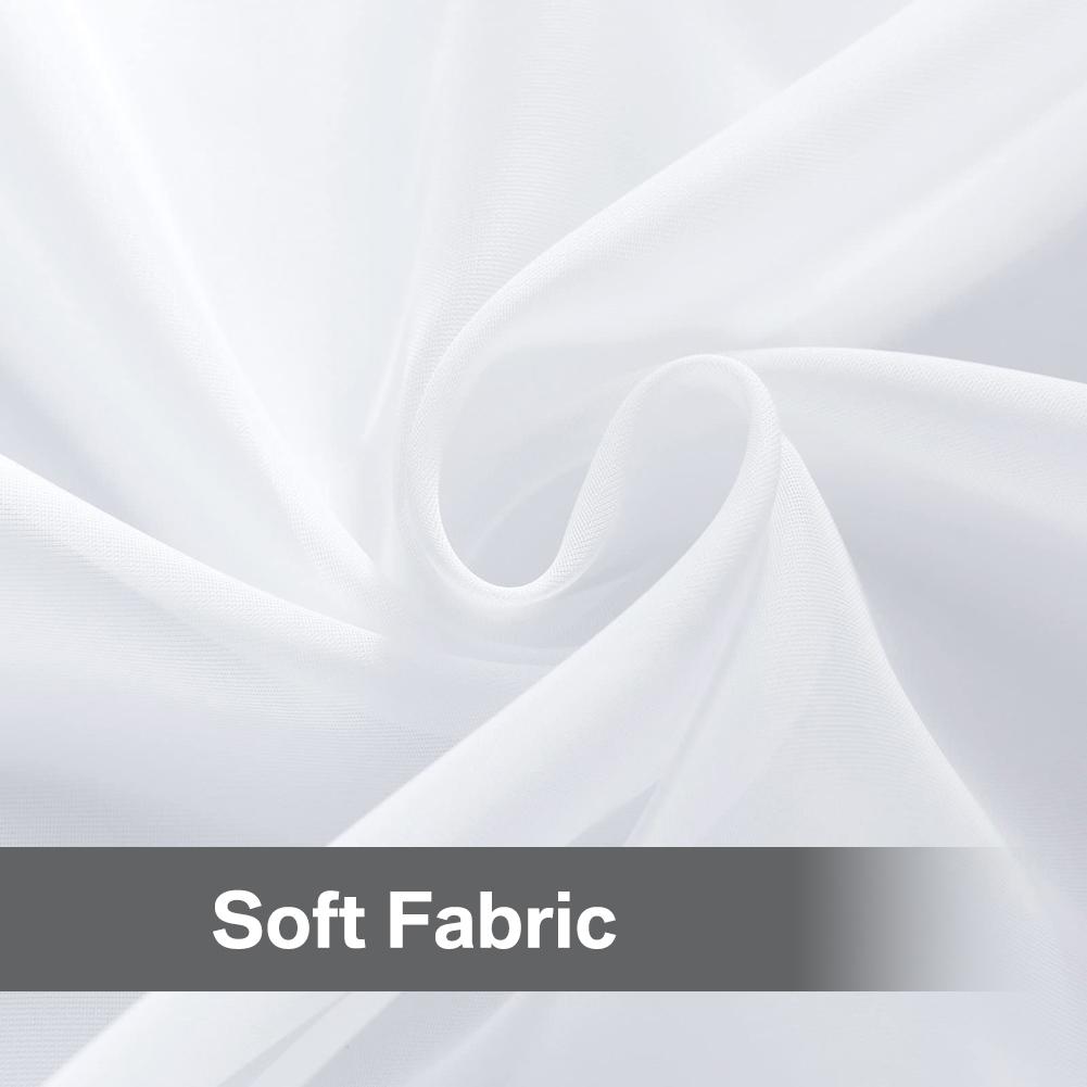 Sheer Curtains for Bedroom Windows Casual Solid White Yarn Tulle Curtain for Nursery/Living Room Kitchen Window Treatments