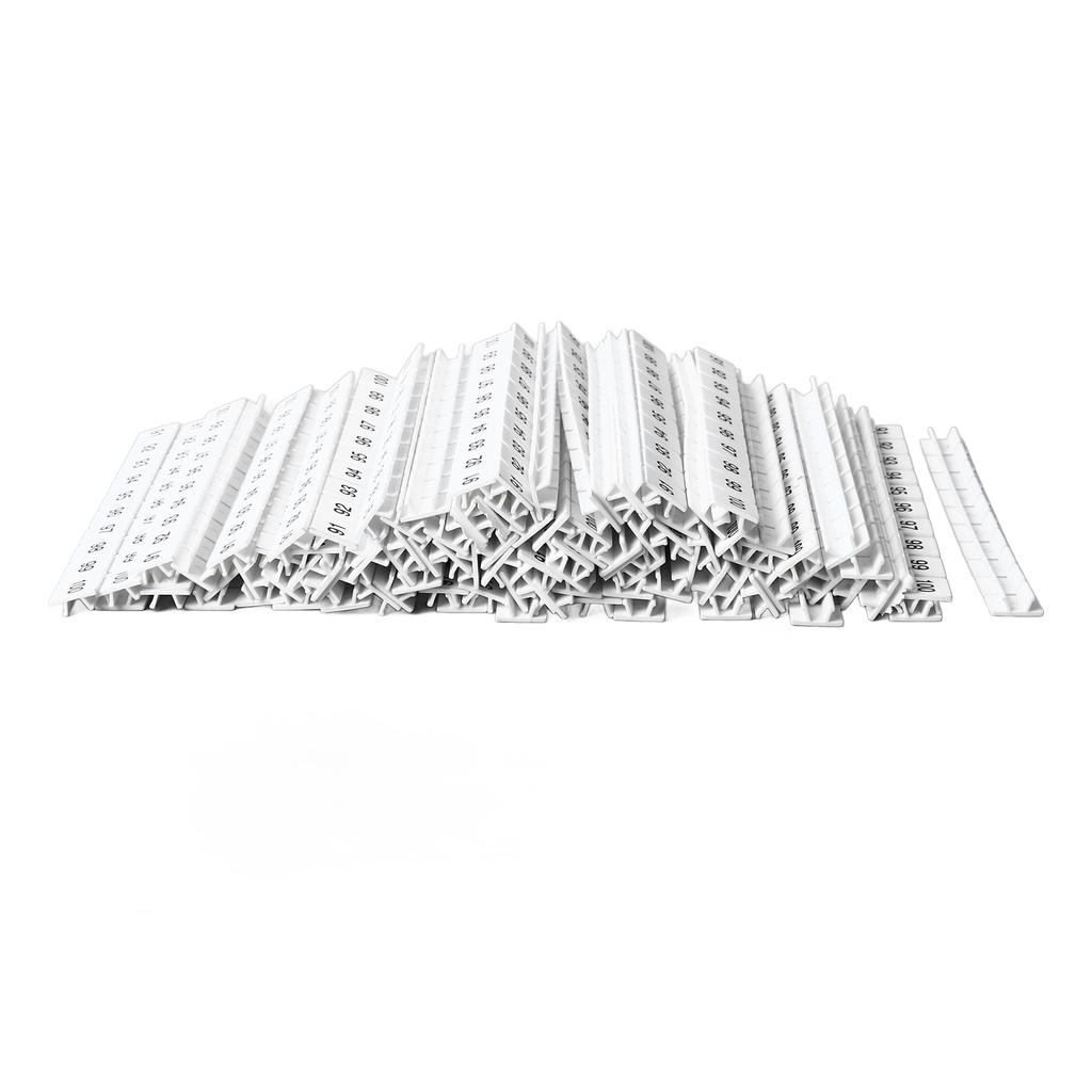 100 шт. Маркировочная этикетка для клеммной колодки 91?100 Нейлоновая полоска-маркер для легкой резки для UK10N