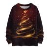 Women's Casual Long Sleeve Woolen Christmas Sweatshirt Fall  Vacation Long Sleeve Pullover