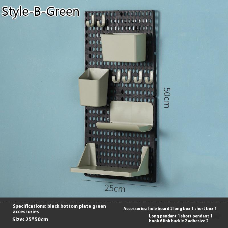 Кавайная перфорированная доска, настенная полка для общежития, украшение, самоклеящаяся, без сверления, для учебы студентов, настенная стойка для хранения, домашний органайзер