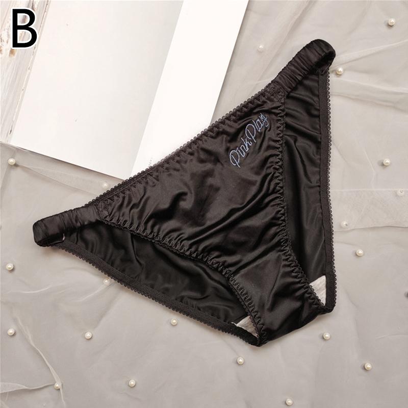 1 шт., эластичное нижнее белье из ледяного шелка с низкой талией, однотонные бесшовные сексуальные трусики, женские дышащие трусы