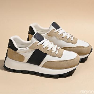 Осень новые дышащие кроссовки студенты увеличивающие рост повседневные простые удобные нескользящие износостойкие женские туфли