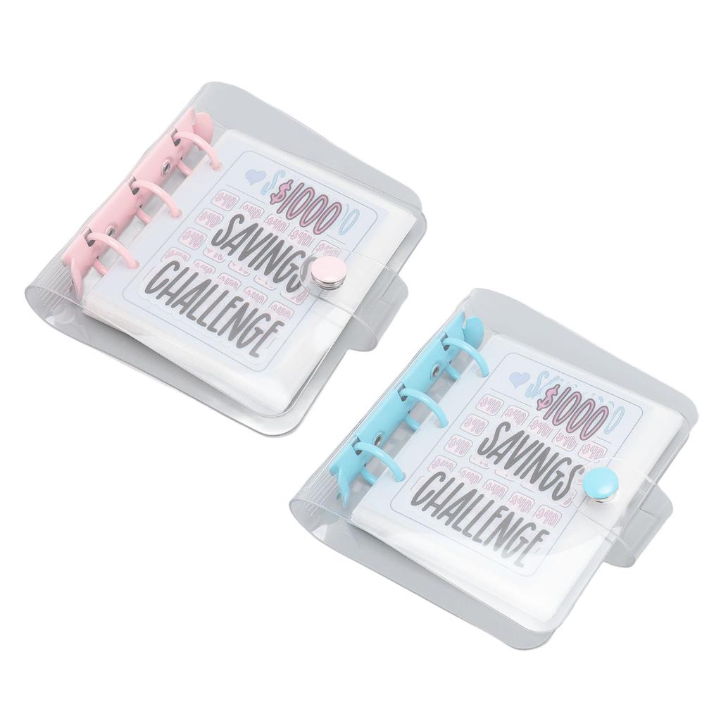 1000 сбережений Challenge Многоцелевой ПВХ многоразовый мини-бюджет с наклейкой для денег Ma