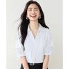 ID Photo White Shirt for Women with High-end Light Luxury Age-reducing Fashionable V-neck Shirt French Niche Top Summer