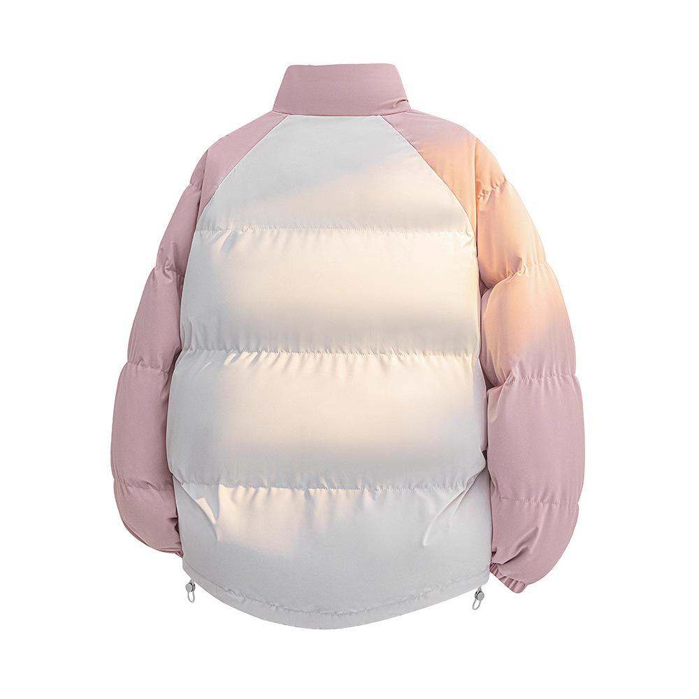 Хлопковая одежда с воротником-стойкой для мужской зимней ветрозащитной бархатной утолщенной хлопковой одежды для пар и женщин утолщенная высококачественная