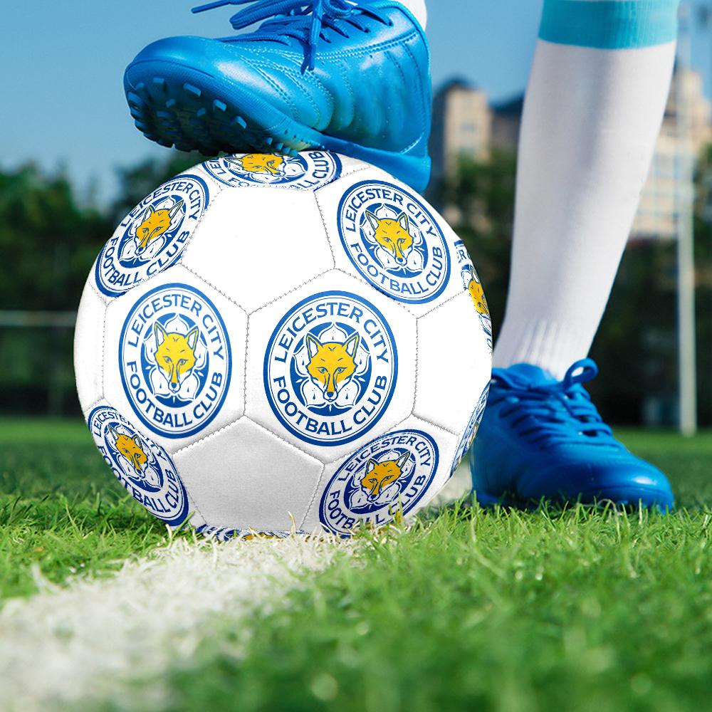 Leicester City size5 Soccer Ball, colorful, suitable for all ages, machine-stitched, PVC material, competition grade,durable and high bounce