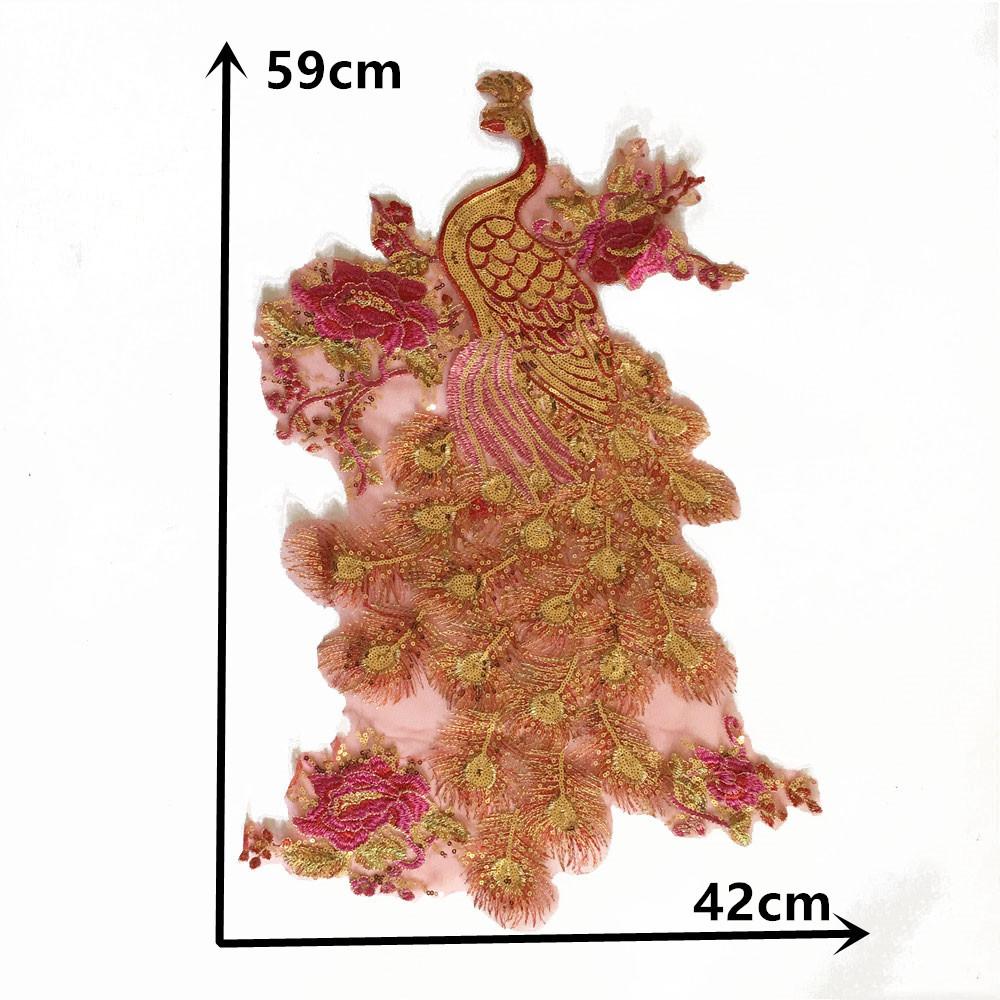 Сделай сам Декоративный Ципао Свадебное Платье Вышивка Аксессуары Разноцветный Павлиний Воротник Ажурное Кружево Сетка Кружевные Аксессуары