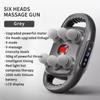 JINKAIRUI 6 Head Massage Gun Muscle Relaxation Fascia Gun High Frequency Vibration Body Massager Pain Relief Muscle Fascia Gun