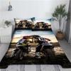 Cool Motorbike Sports Bed Sheet Set 3D Printed Motorcyclist Polyester Bed Flat Sheet With Pillowcase Bedding Bedspread 2/3pcs