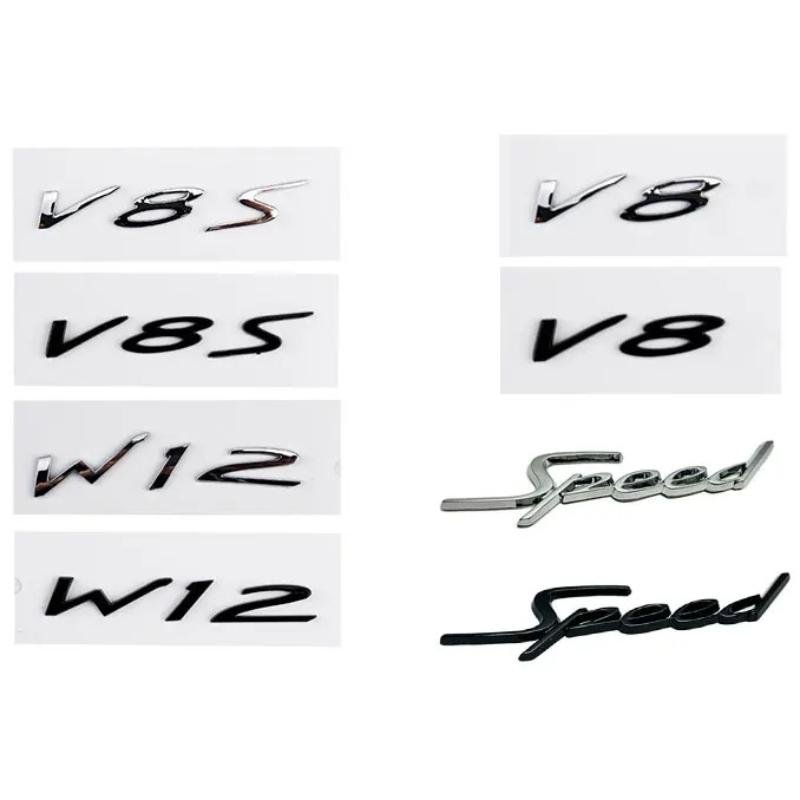 Наклейки с логотипом Speed V8 V8S W12 для автомобилей Continental GT Flying Spur Bentayga, боковой логотип на крыло, модификация, знак на задний багажник