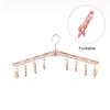Collapsible Clothes Drying Rack Travel  Shirt Socks Hangers With Clips
