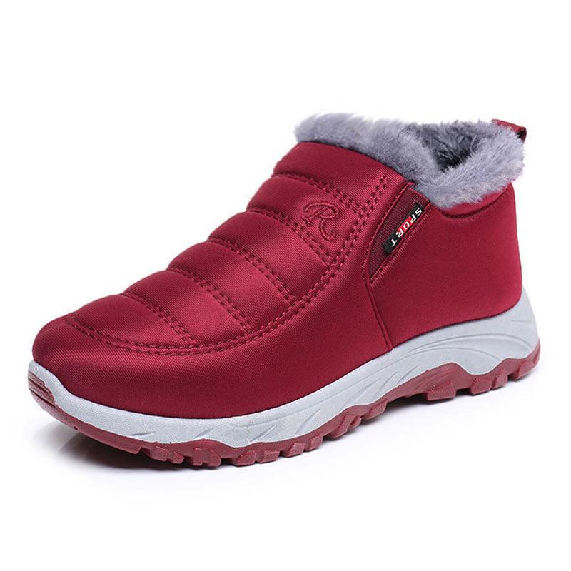 2025 Winter Plus Size Unisex Snow Boots: Slip-on, Fleece Lined, Soft Sole, Thickened Low-Top for Outdoor Use