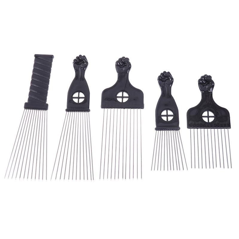 Черный кулак афро металлический гребень африканский гребень для волос щетка салонный инструмент для укладки волос