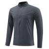 LULU Men's Autumn Breathable Sport Jacket - Casual Long Zipper, Stand-Up Collar, Trendy Running Outerwear
