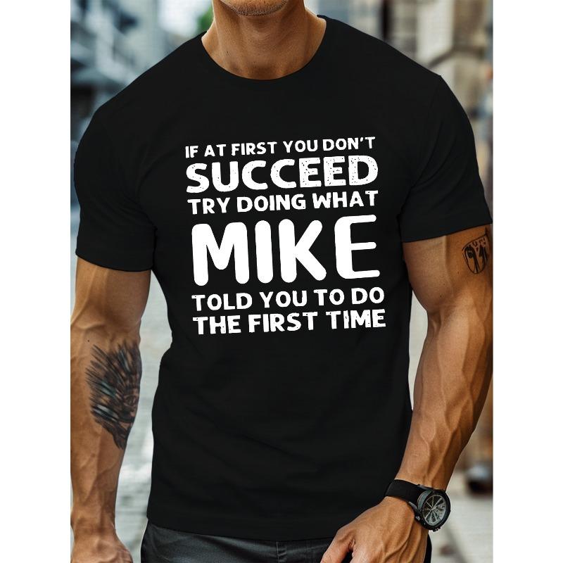 Мужская летняя футболка большого размера, с графическим принтом MIKE, с коротким рукавом, модные повседневные топы для повседневной жизни, для высоких и крупных мужчин