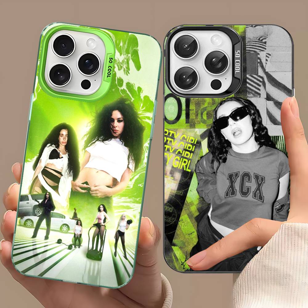 Чехол для телефона C-Charlis XCX B-BRAT Brat 360 365 Для iPhone 16 15 14 13 12 11 17 Pro MAX Plus Pro Матовый Ударопрочный Чехол