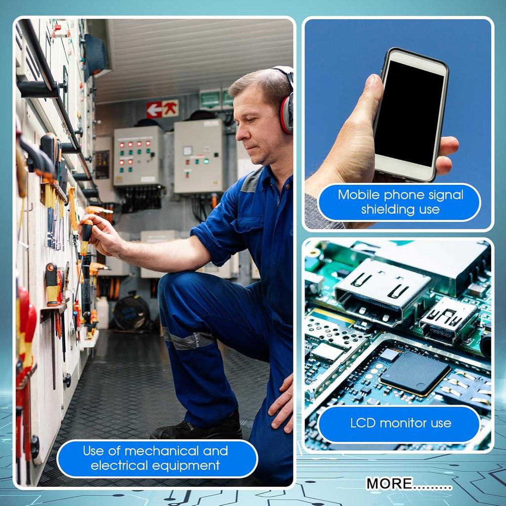 Лента Фарадея Двусторонняя проводящая тканевая лента для ремонта ноутбуков, мобильных телефонов, ЖК-дисплеев, экранирование ЭМИ, блокировка РЧ-сигналов