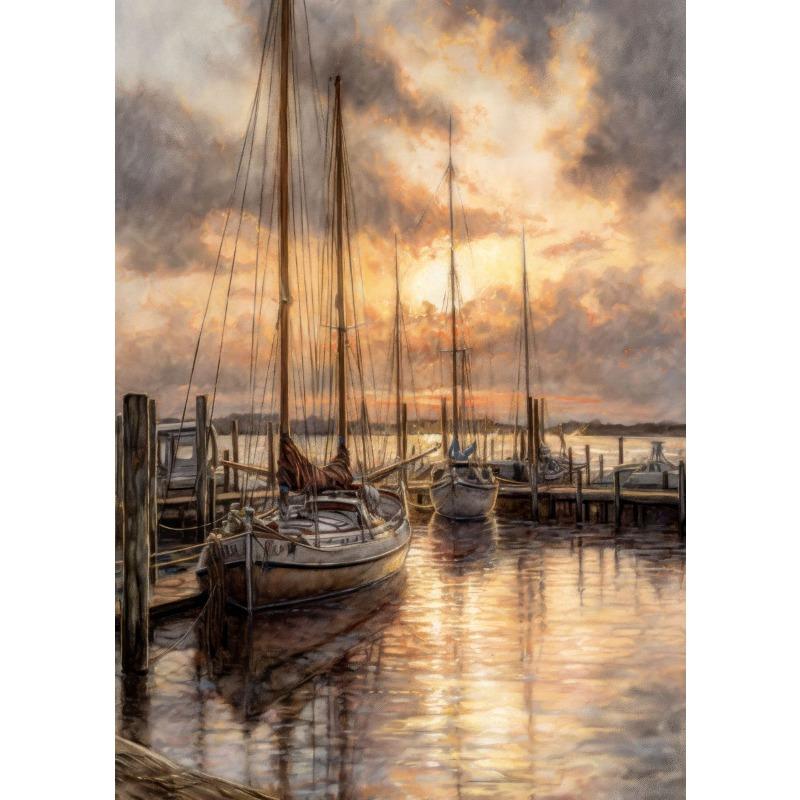 Винтажный Парусник Парусный Пейзаж Постер Печать на Холсте Винтажный Океан Парусник Настенное Искусство Картина Домашний Декор Комнаты Cuadros