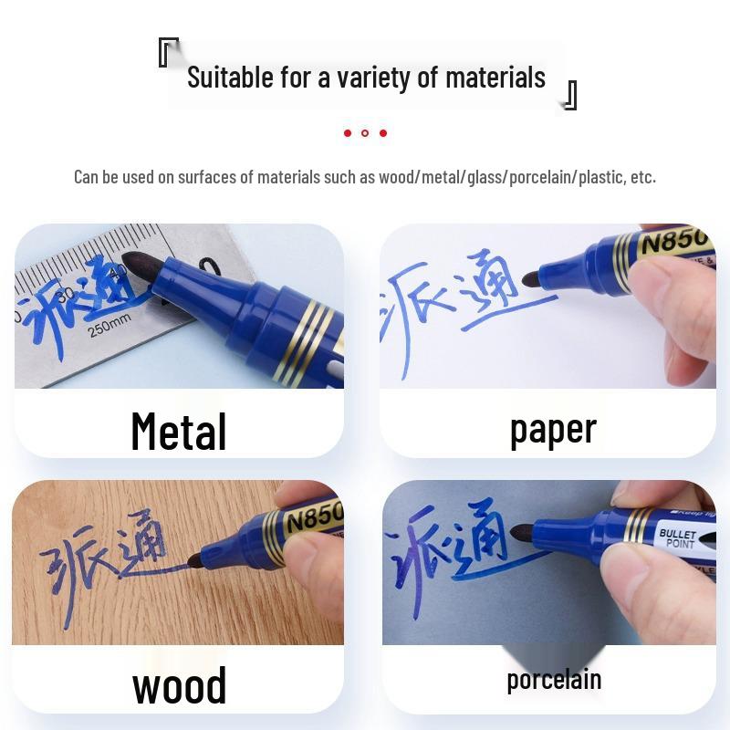 Маркер на масляной основе Pentel N850/N860, Круглый/Плоский наконечник, Ручка-маркер с квадратной головкой для подписи