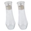 2PCS Mouthwash Dispensers Stainless Steel and Glass Multifunctional Refillable Mouthwash Dispenser