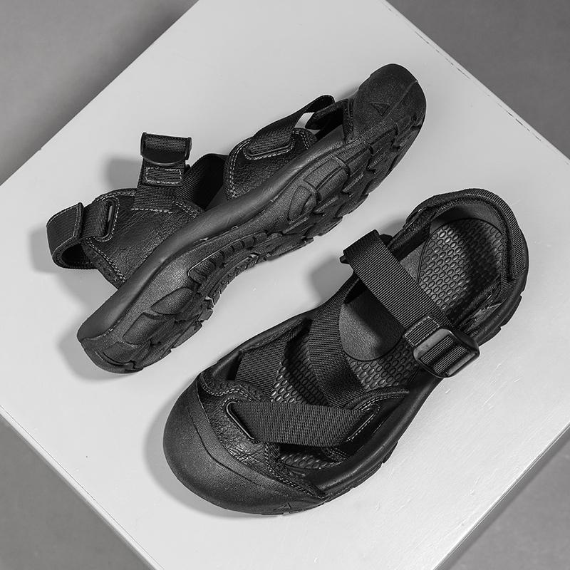 Summer Mens Sandals Outdoor Anti-slip Casual Shoes Handmade Breathable Beach Sandals for Men Fashion Leather Comfy Walking Shoes