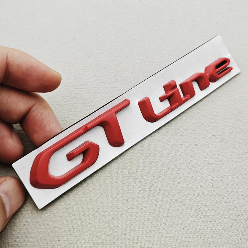 OQUP8 3D Metal Chrome Logo GT Line Emblem Badge For Peugeot 2008 301 307 308 408 3008 508 208 Car Rear Trunk Fender Styling Decoration