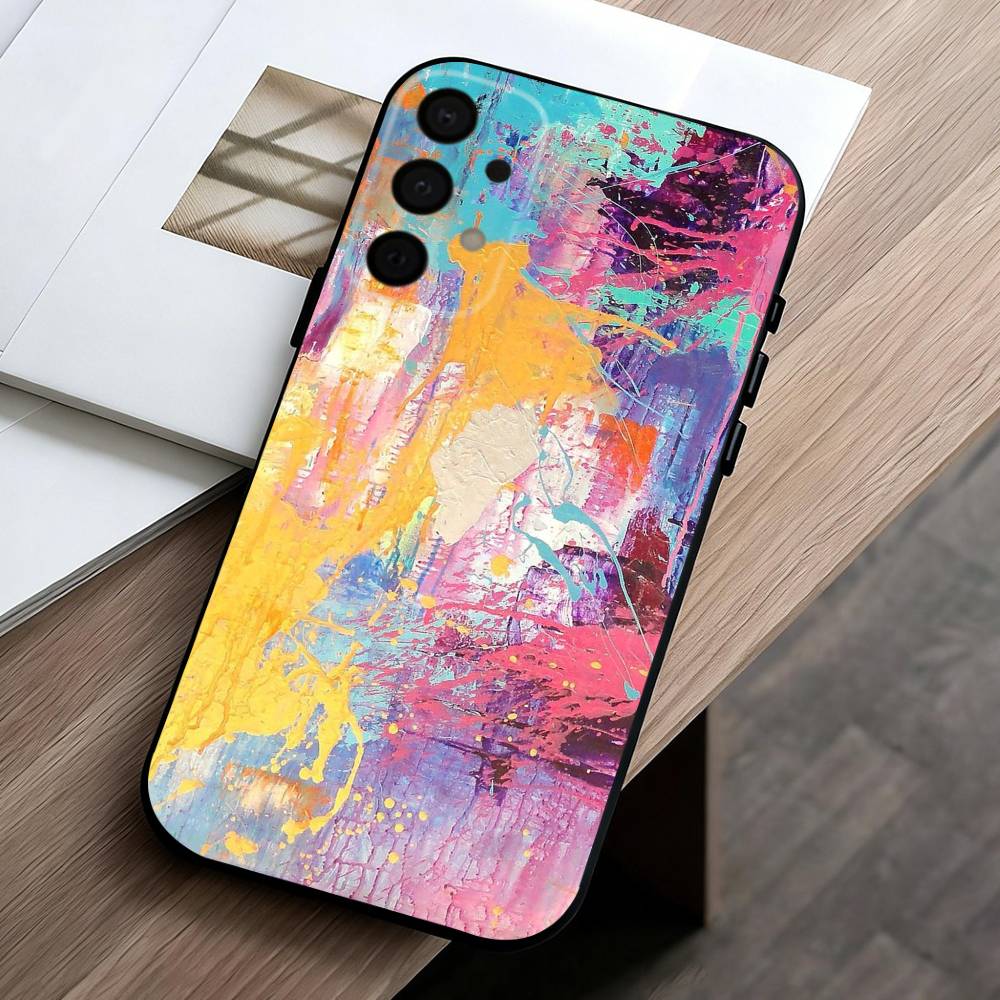 Крутой C-Цветной G-Граффити чехол для телефона Samsung Galaxy A73,A72,A71,A70,A53,A52,A51,Другие Мягкий Черный корпус